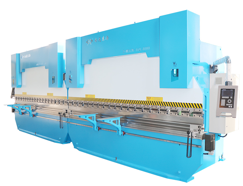 2xWE67K-160T4000 CNC Press Brake in Tandem 2xWE67K-160T4000 CNC Press Brake in Tandem